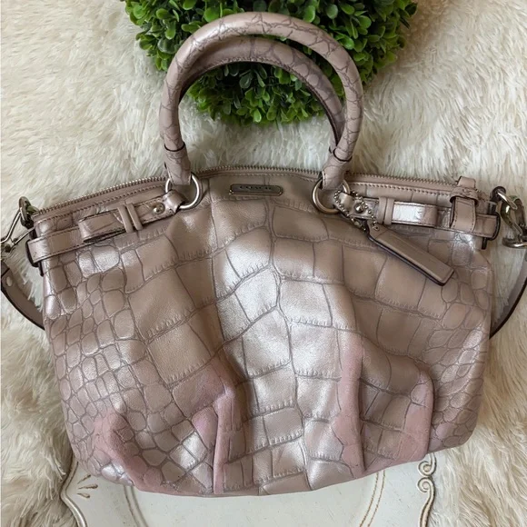 COACH Project Piece - Croc embossed Leather Tote Bag - Women's Handbag - Picture 2 of 11